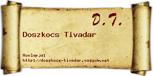 Doszkocs Tivadar névjegykártya